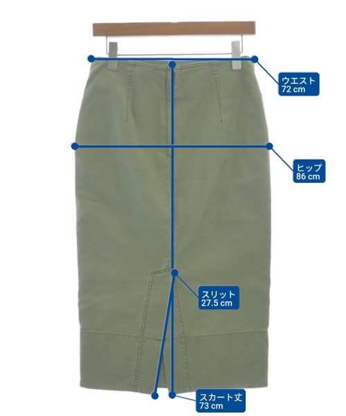 MADISON BLUE（マディソンブルー）ひざ丈スカート カーキ サイズ:2(M位) レディース/2200625302017