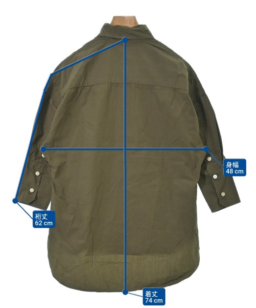 MADISON BLUE（マディソンブルー）カジュアルシャツ カーキ サイズ:00(XS位) レディース/2200625302130