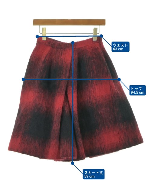 MADISON BLUE（マディソンブルー）ひざ丈スカート 赤 サイズ:00(XS位) レディース/2200635439017