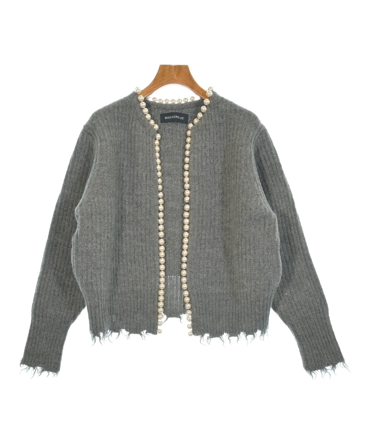 即購入OKです。 MADISONBLUE グレー Vネック カーディガン 中古・古着通販】MADISON BLUE (マディソンブルー) ロングVネック