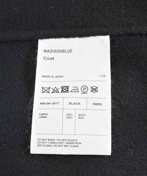 MADISON BLUE（マディソンブルー）チェスターコート 黒 サイズ:0(XS位) レディース/2200624214038