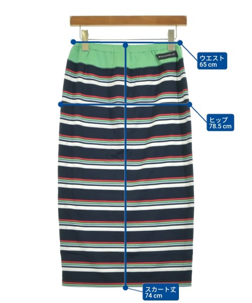 MADISON BLUE（マディソンブルー）ひざ丈スカート 紺 サイズ:02(M位) レディース/2200627769108