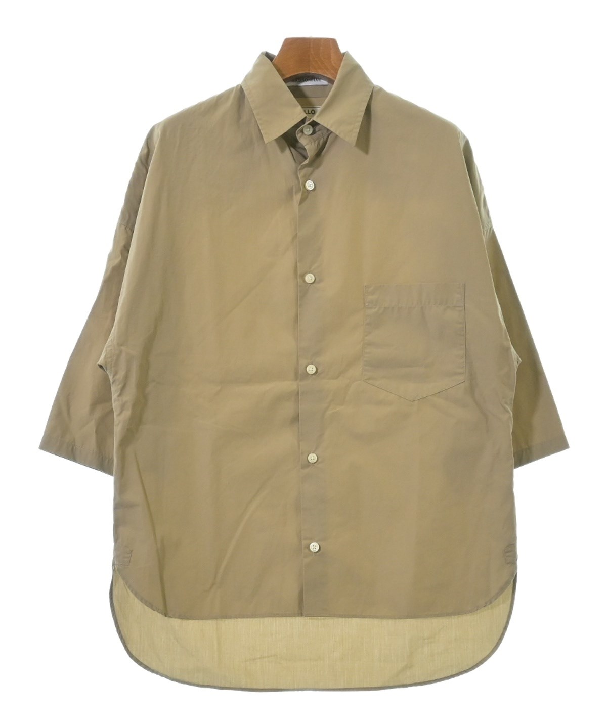 マディソンブルー＊ハンプトンシャツ　コットン　ベージュ　オーバーサイズ　01 MADISON BLUE（マディソンブルー）カジュアルシャツ ベージュ サイズ