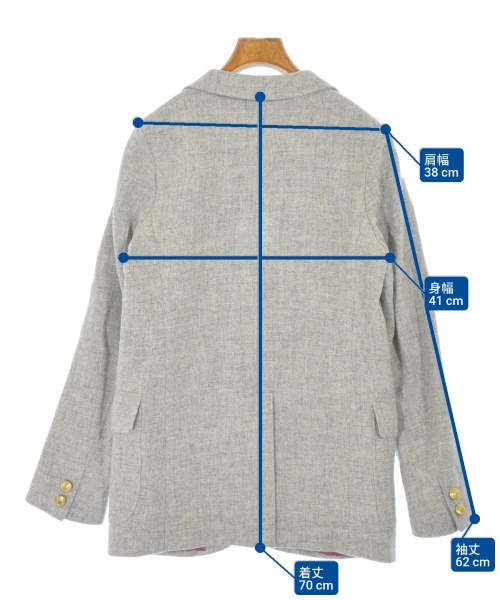 MADISON BLUE（マディソンブルー）テーラードジャケット グレー サイズ:2(M位) レディース/2200601361014