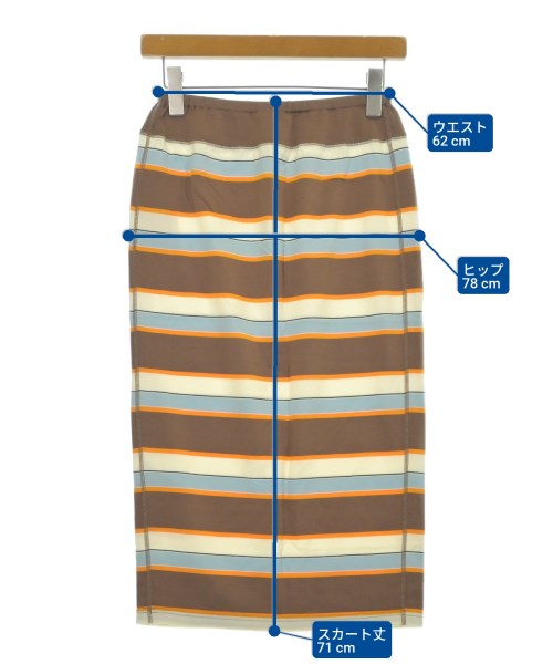 MADISON BLUE（マディソンブルー）ひざ丈スカート 茶 サイズ:1(S位) レディース/2200653121222