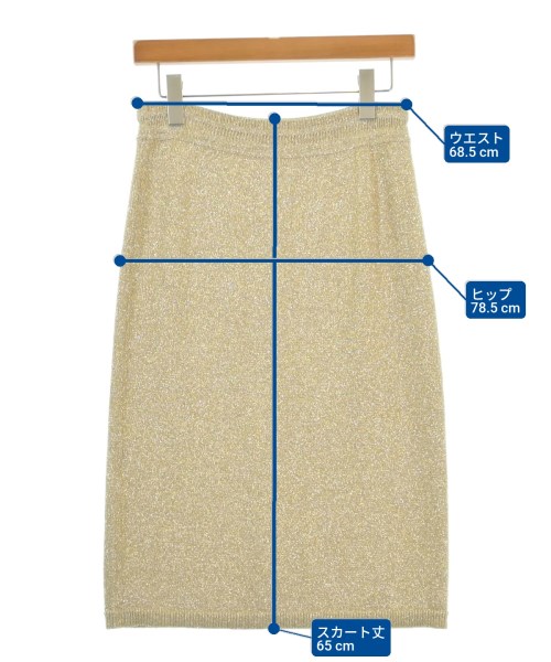 MADISON BLUE（マディソンブルー）ひざ丈スカート ゴールド サイズ:XS レディース/2200656818068