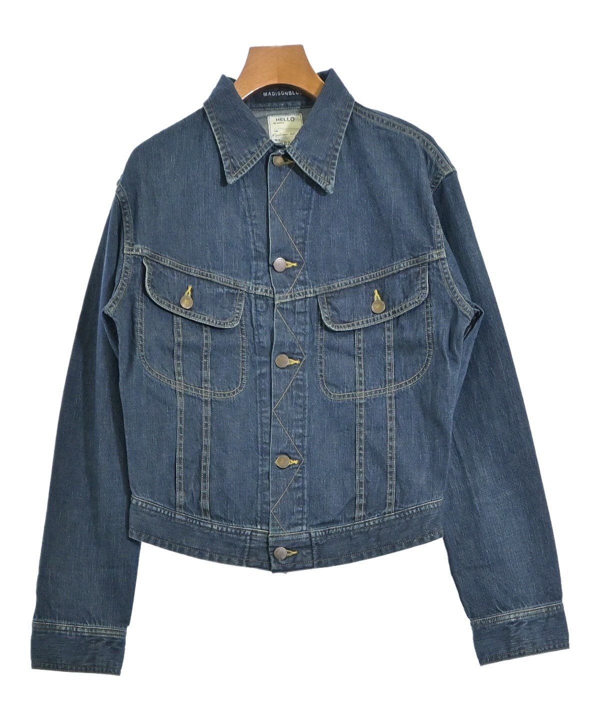 マディソンブルー✨美品 デニムジャケット インディゴブルー サイズ00 MADISON BLUE（マディソンブルー）デニムジャケット 紺 サイズ:02(M位