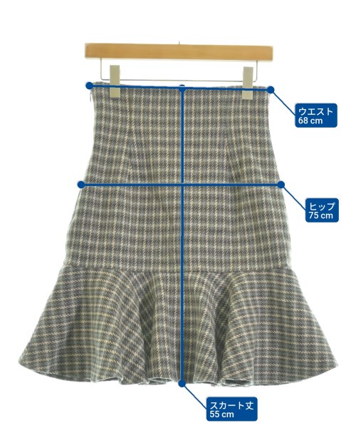 ME&ME COUTURE（ミーアンドミークチュール）ひざ丈スカート 青 サイズ:1(S位) レディース/2200628152046