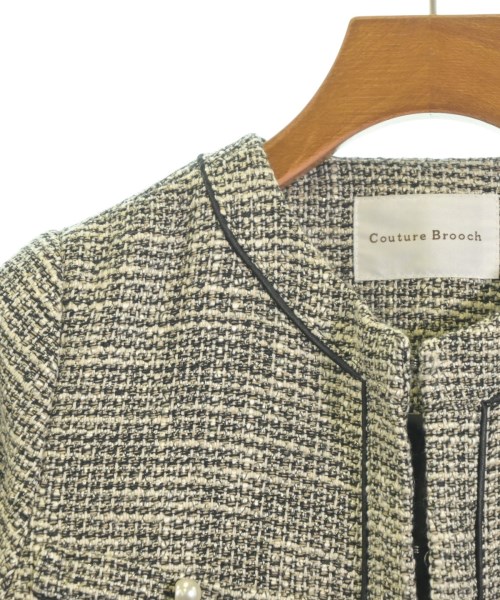 Couture brooch（クチュールブローチ）ノーカラージャケット 黒 サイズ:36(S位) レディース/2200614806021