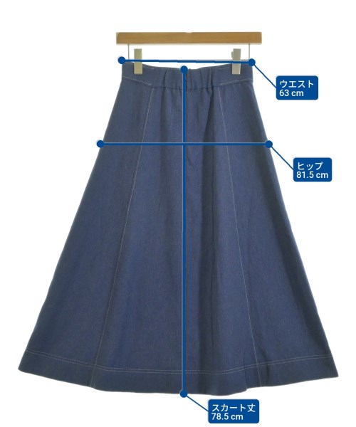 Couture brooch（クチュールブローチ）ロング・マキシ丈スカート 青 サイズ:38(M位) レディース/2200623974087