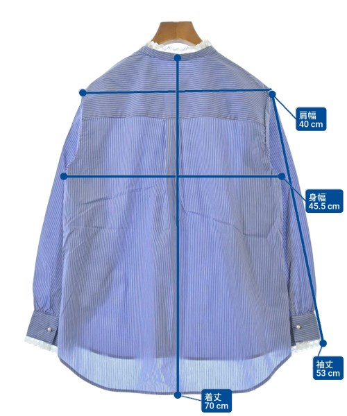 Couture brooch（クチュールブローチ）カジュアルシャツ 青 サイズ:38(M位) レディース/2200640612160