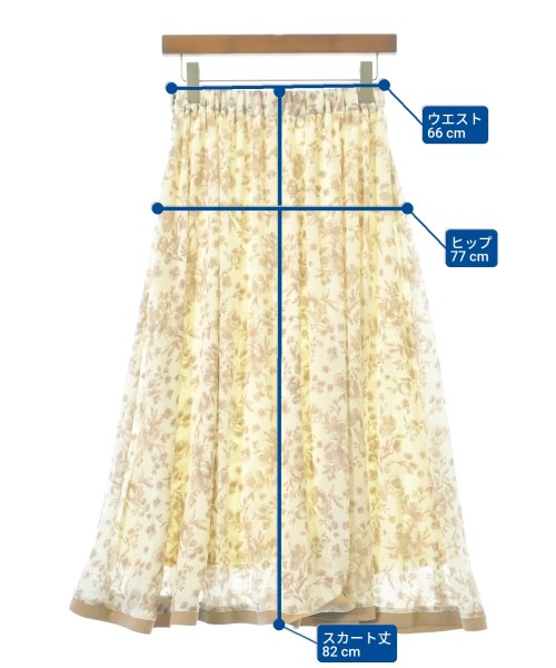 Couture brooch（クチュールブローチ）ロング・マキシ丈スカート 白 サイズ:38(M位) レディース/2200684993195