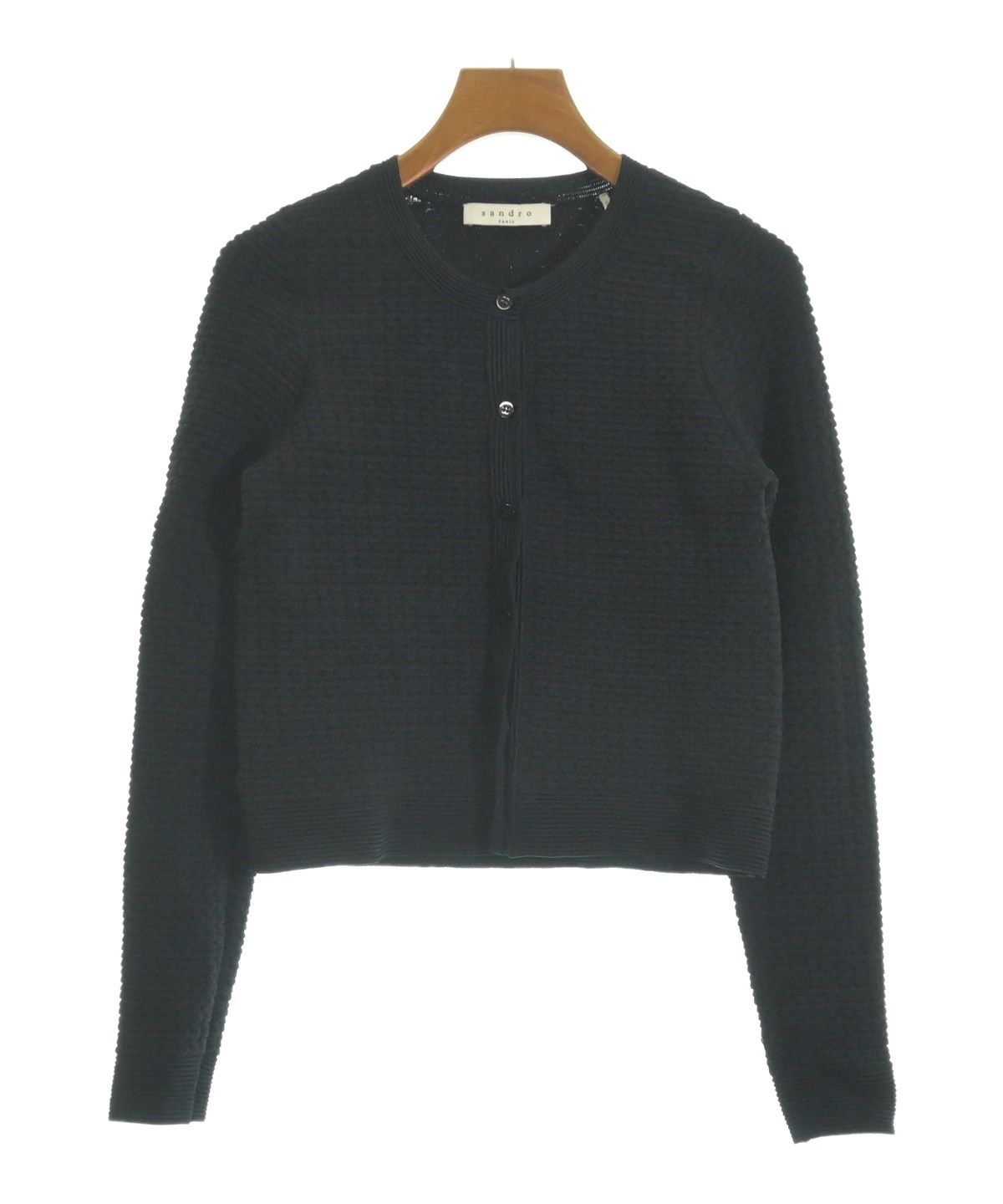 sandro（サンドロ）カーディガン 黒 サイズ:2(M位) レディース