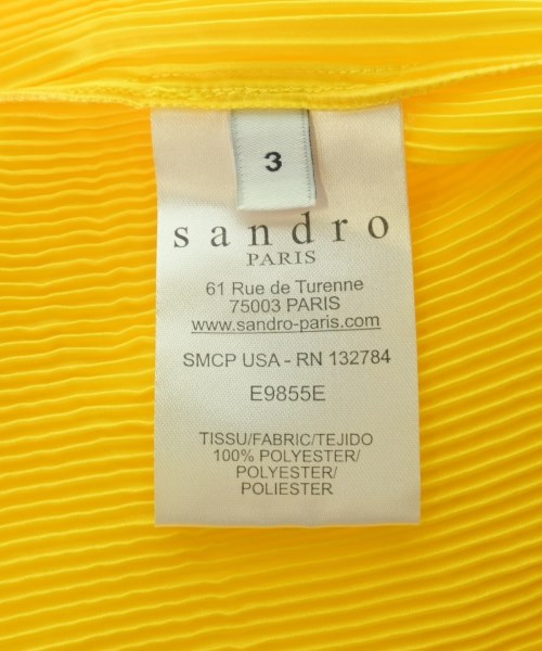 sandro（サンドロ）ブラウス 黄 サイズ:3(L位) レディース/2200701730246