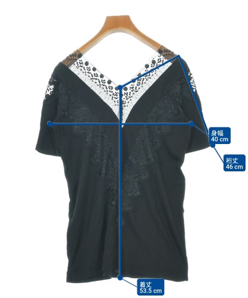 sandro（サンドロ）Tシャツ・カットソー 黒 サイズ:1(S位) レディース/2200720169034