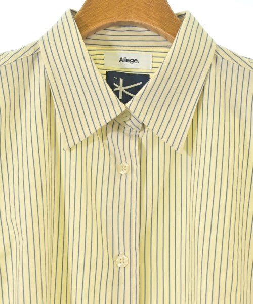 ALLEGE（アレッジ）カジュアルシャツ 黄 サイズ:1(S位) レディース/2200619554026