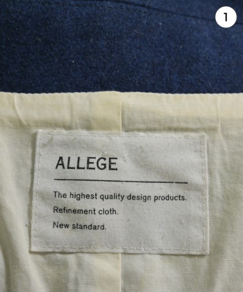 ALLEGE（アレッジ）ステンカラーコート 紺 サイズ:2(M位) メンズ/2200643700017