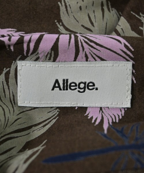 ALLEGE（アレッジ）カジュアルシャツ 茶 サイズ:1(S位) メンズ/2200667387263