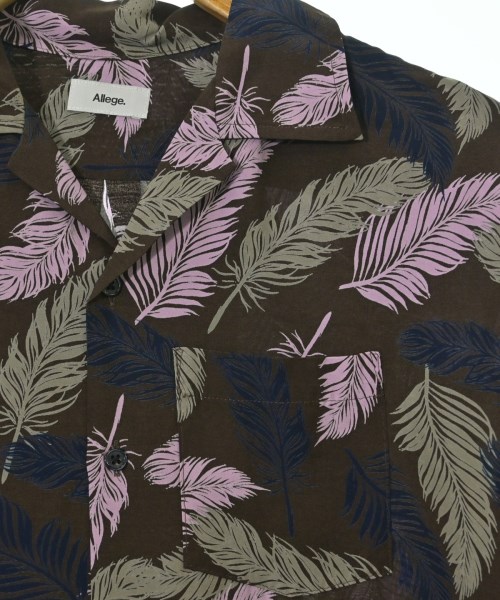 ALLEGE（アレッジ）カジュアルシャツ 茶 サイズ:1(S位) メンズ/2200667387263
