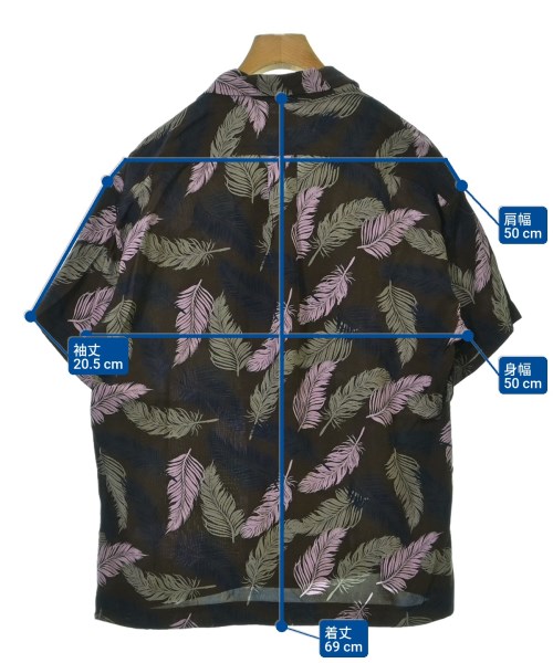 ALLEGE（アレッジ）カジュアルシャツ 茶 サイズ:1(S位) メンズ/2200667387263