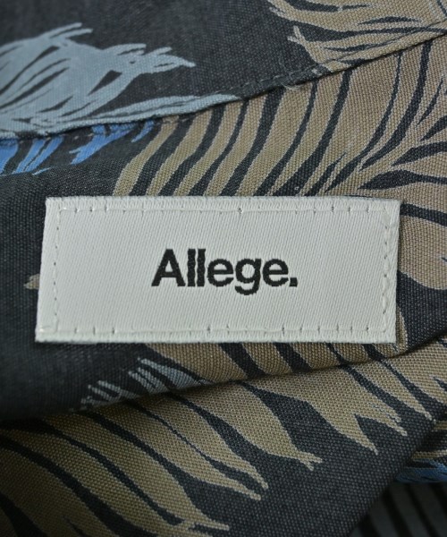 ALLEGE（アレッジ）カジュアルシャツ 黒 サイズ:1(S位) メンズ/2200667387270