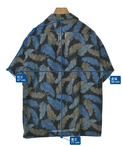 ALLEGE（アレッジ）カジュアルシャツ 黒 サイズ:1(S位) メンズ/2200667387270