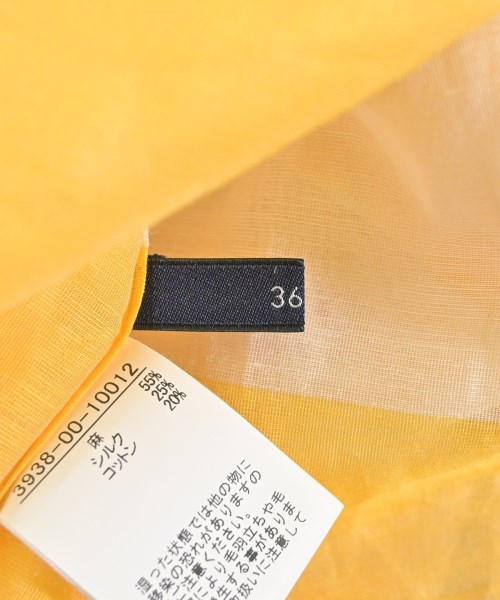 36 Quatre-Neuf（カルトナフ）カジュアルシャツ 黄 サイズ:36(S位) レディース/2200671021054