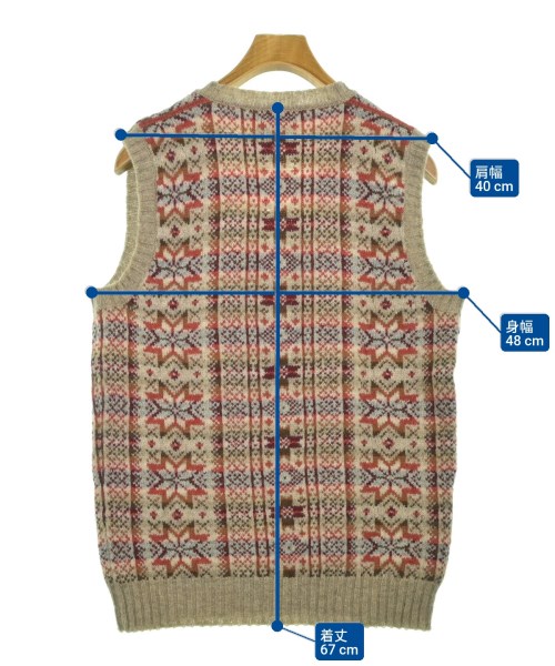 Jamieson's Knitwear（ジャミーソンズニットウェア）ベスト ベージュ サイズ:L メンズ/2200649101023