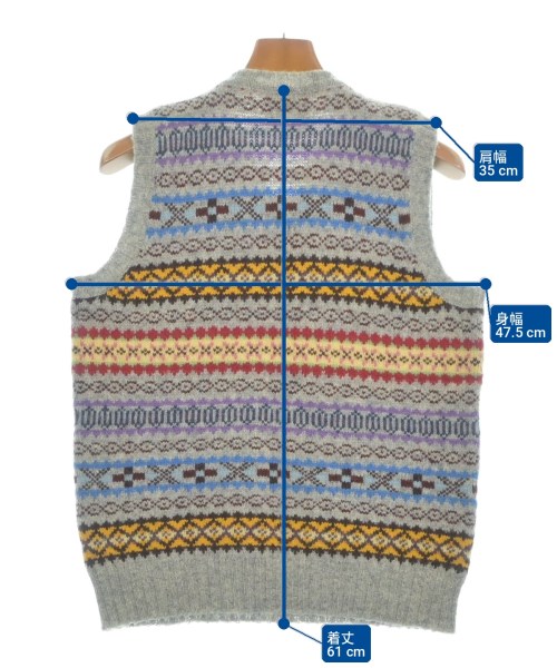Jamieson's Knitwear（ジャミーソンズニットウェア）ベスト グレー サイズ:M メンズ/2200733319037