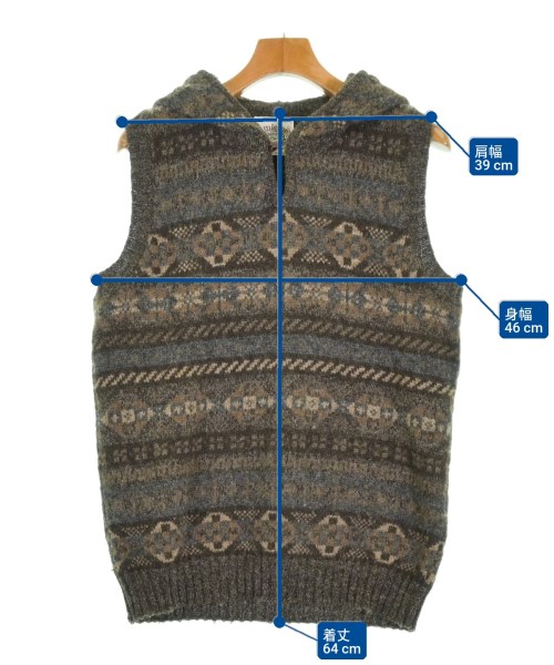 Jamieson's Knitwear（ジャミーソンズニットウェア）ベスト 茶 サイズ:L メンズ/2200722901113