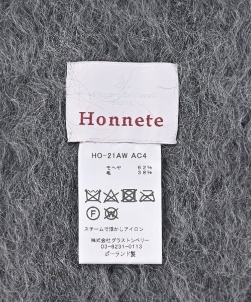 Honnete（オネット）マフラー グレー サイズ:- レディース/2200605985285