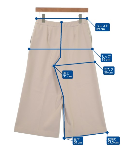 AMACA（アマカ）クロップドパンツ ベージュ サイズ:36(S位) レディース/2200621784039