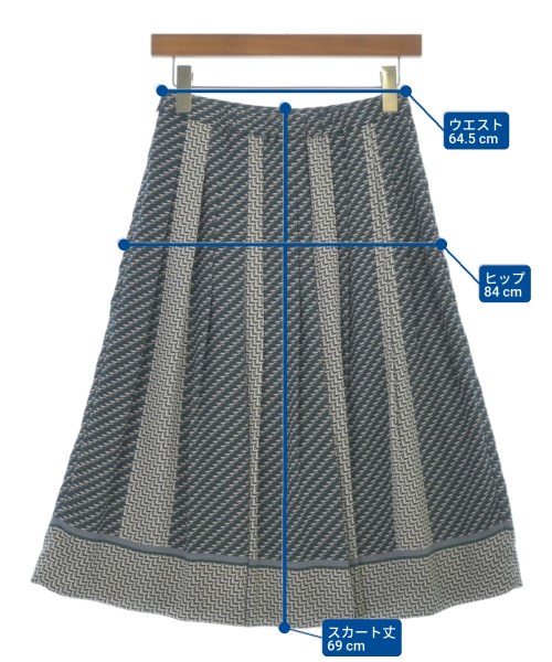 AMACA（アマカ）ロング・マキシ丈スカート 青 サイズ:38(M位) レディース/2200628485137