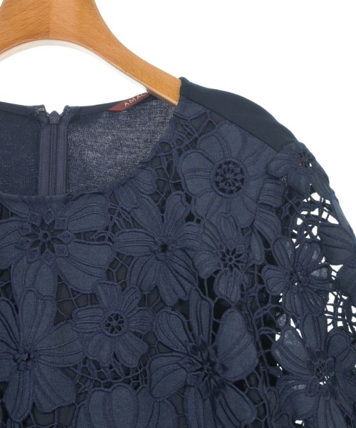 AMACA（アマカ）ブラウス 紺 サイズ:38(M位) レディース/2200611987129