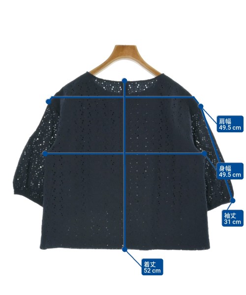 AMACA（アマカ）ブラウス 紺 サイズ:42(L位) レディース/2200675002028