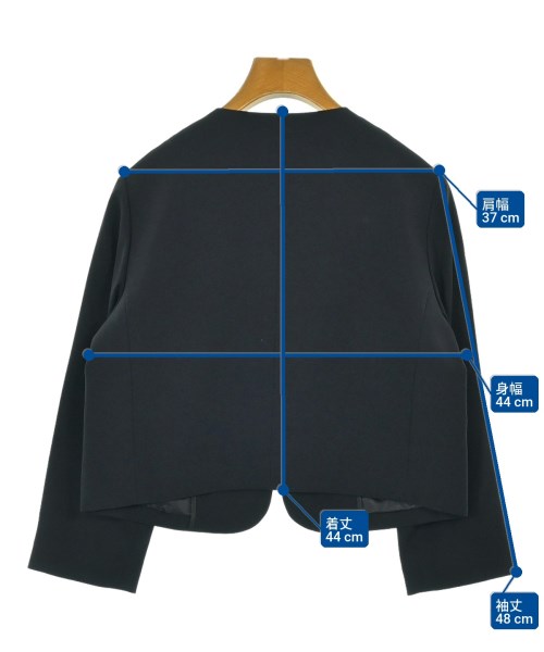 AMACA（アマカ）ノーカラージャケット 黒 サイズ:38(M位) レディース/2200647838013