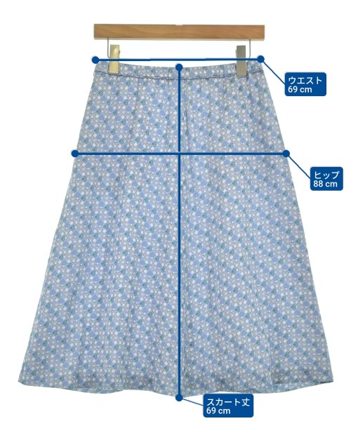 AMACA（アマカ）ロング・マキシ丈スカート 青 サイズ:38(M位) レディース/2200661152065