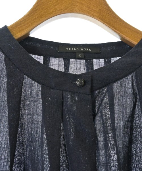 TRANS WORK（トランスワーク）ブラウス 紺 サイズ:40(M位) レディース/2200634984068