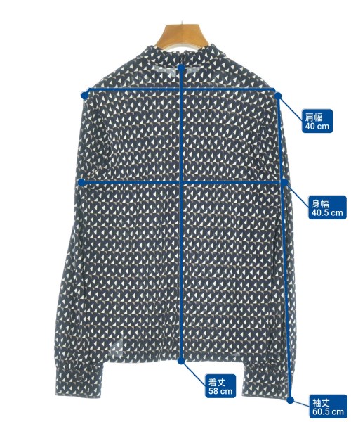 TRANS WORK（トランスワーク）ブラウス 紺 サイズ:40(M位) レディース/2200653564081