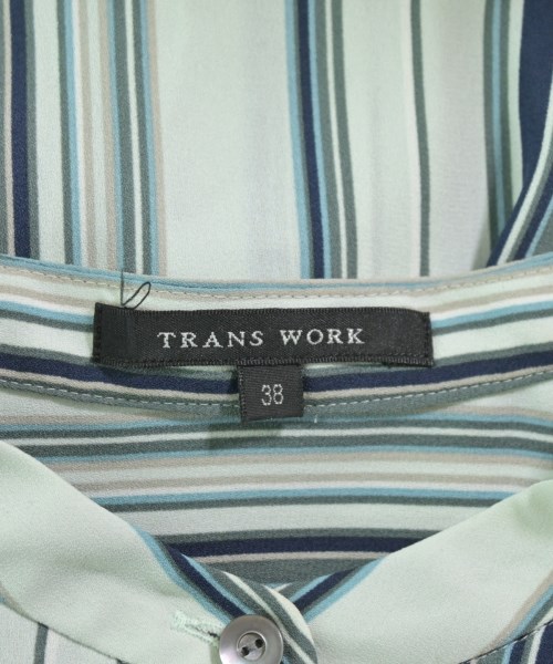 TRANS WORK（トランスワーク）カジュアルシャツ 青 サイズ:38(M位) レディース/2200655065029