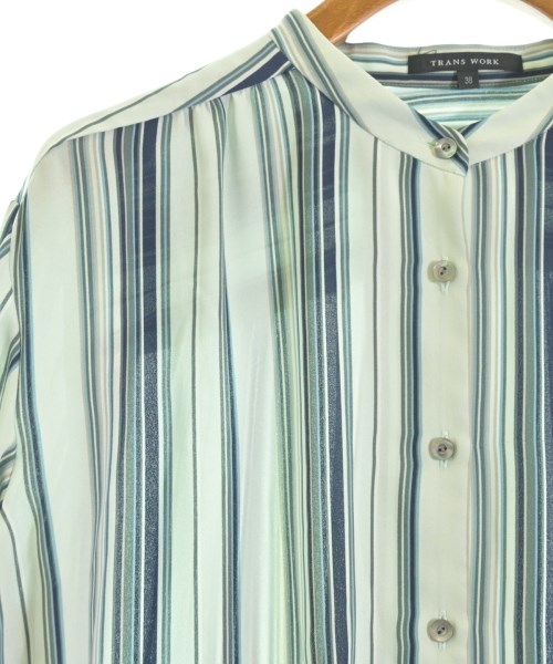 TRANS WORK（トランスワーク）カジュアルシャツ 青 サイズ:38(M位) レディース/2200655065029