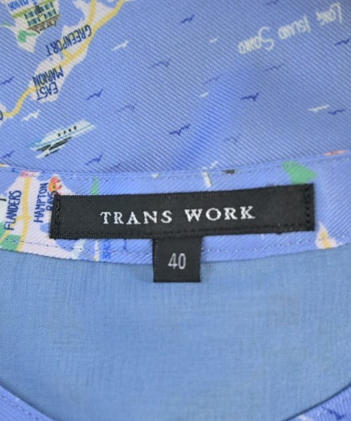 TRANS WORK（トランスワーク）ブラウス 青 サイズ:40(M位) レディース/2200700385126