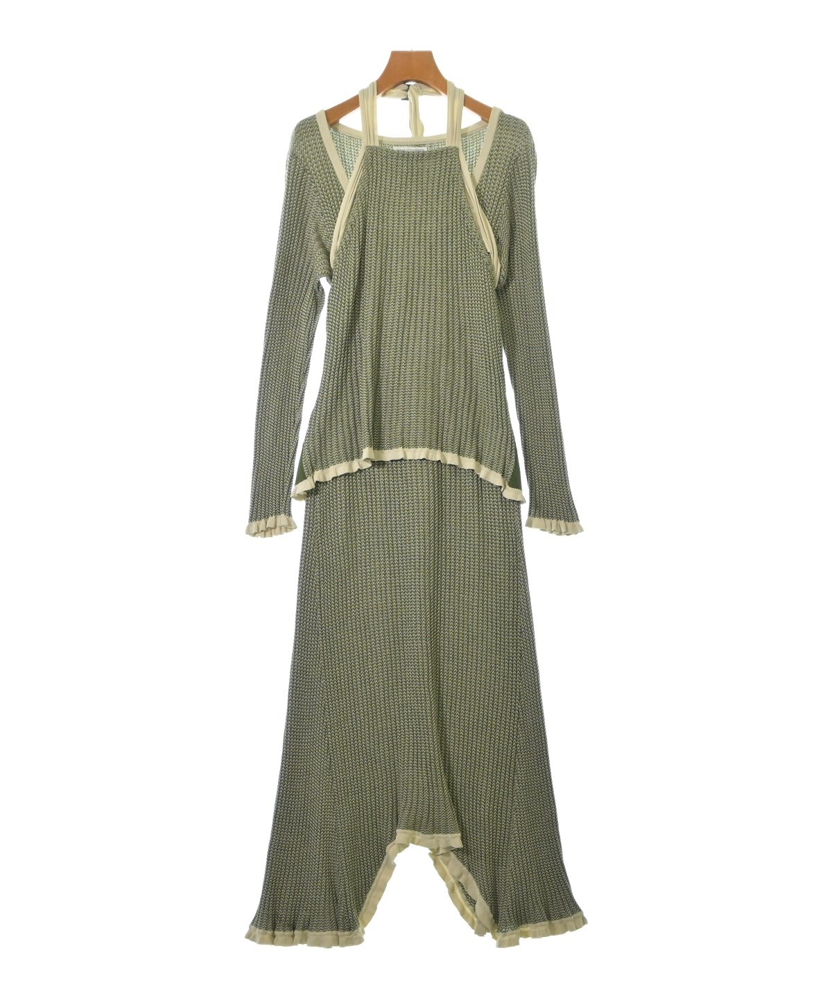 【美品】アカネ ウツノミヤ ジャージ ワンピース モノクロ バイカラー パンダ AKANE UTSUNOMIYA（アカネウツノミヤ）の「【AKANE UTSUNOMIYA