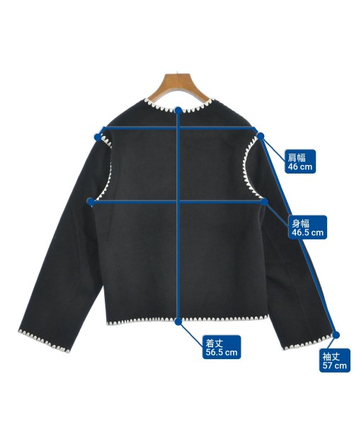 Rails（レイルズ）ノーカラージャケット 黒 サイズ:M レディース/2200633067021