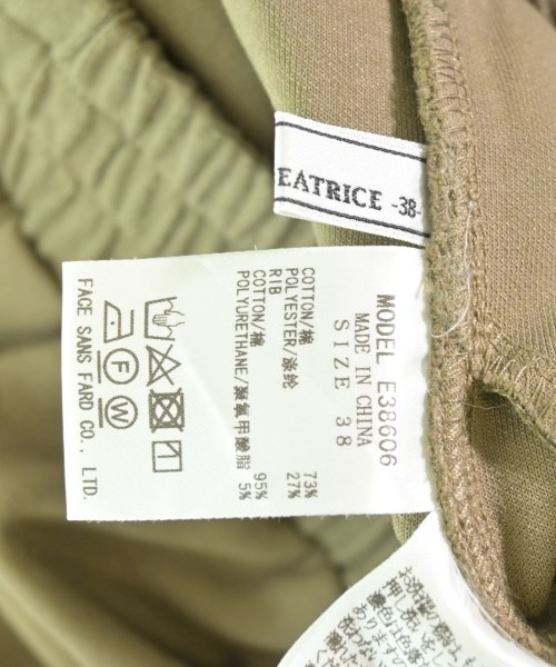 BEATRICE（ベアトリス）スウェットパンツ カーキ サイズ:38(M位) レディース/2200665640155