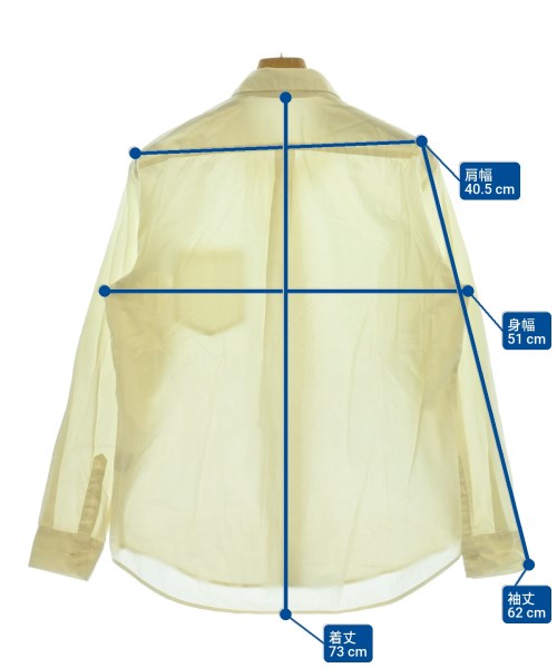 evam eva（エヴァムエヴァ）カジュアルシャツ 黄 サイズ:1(S位) メンズ/2200613363167