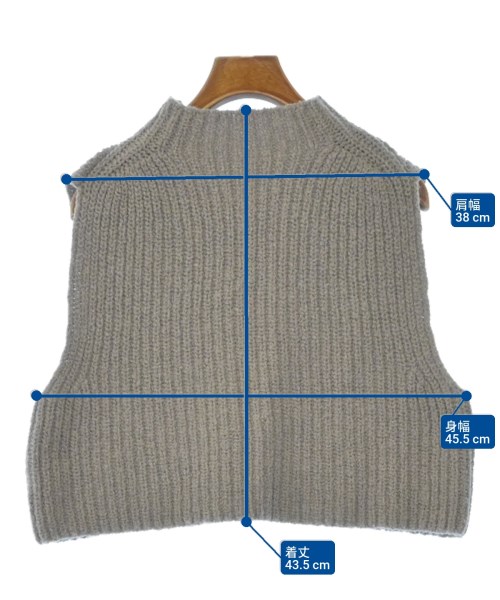 evam eva（エヴァムエヴァ）ベスト/ノースリーブ グレー サイズ:M レディース/2200640343057