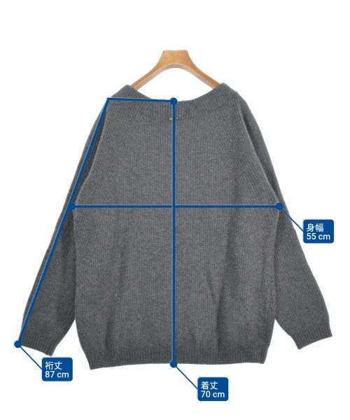 MUSE de Deuxieme Classe（ミューズドゥドゥーズィーエムクラス）ニット・セーター グレー サイズ:F レディース/2200632807055