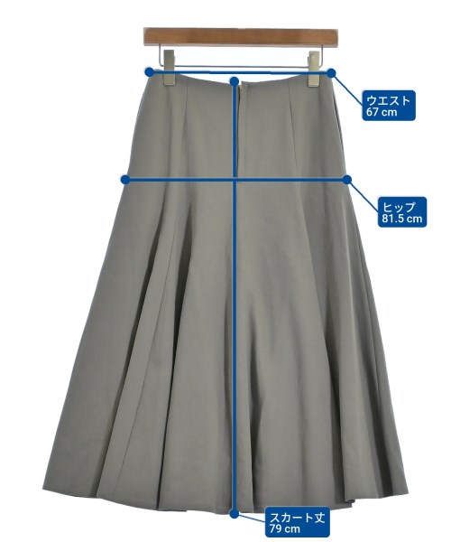 MUSE de Deuxieme Classe（ミューズドゥドゥーズィーエムクラス）ロング・マキシ丈スカート グレー サイズ:34(XS位) レディース/2200641331046