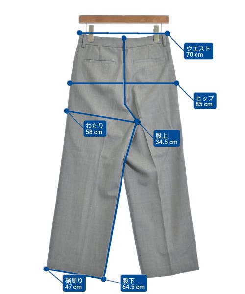 MUSE de Deuxieme Classe（ミューズドゥドゥーズィーエムクラス）スラックス グレー サイズ:34(XS位) レディース/2200623185025